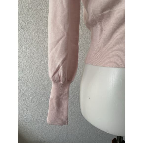 Moda International Sweater Cardigan Cropped V Neck Merino Wool - Picture 6 of 11